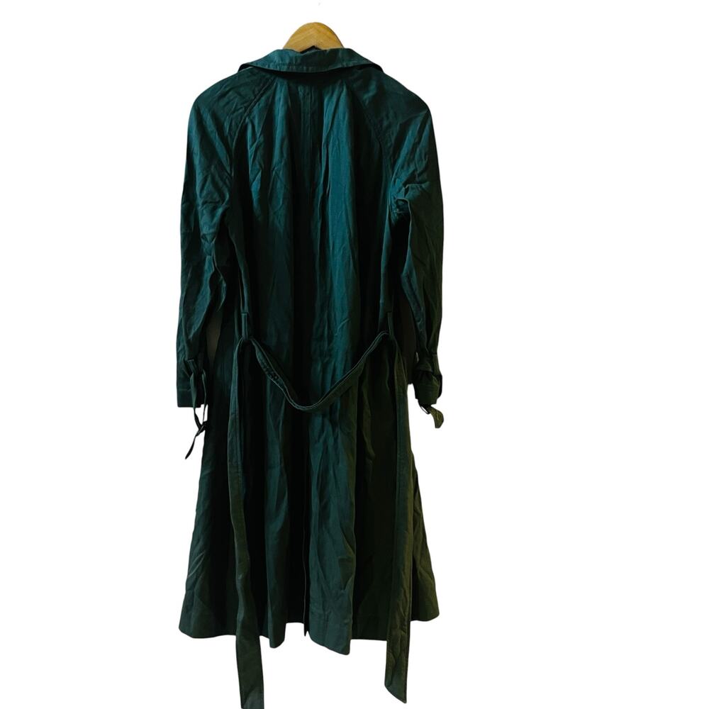Gap Draped Belted  Open Front Long Jacket Size MP Medium Petite New Green - Picture 2 of 7